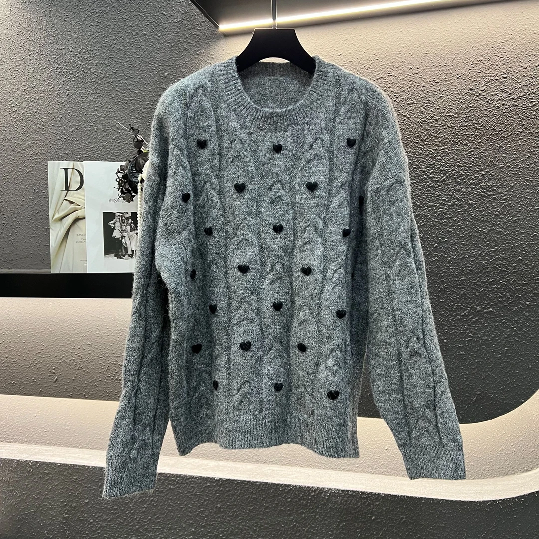 [妮姐]2024秋冬新款宽松毛衣针织衫226