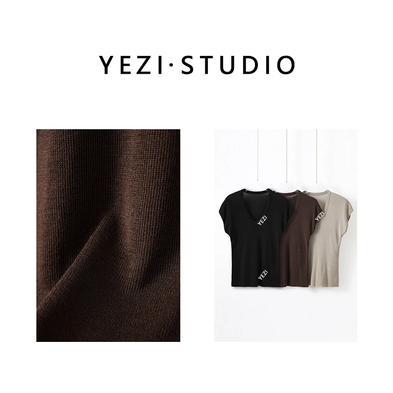 【亲肤记忆】莱赛尔天丝法式U领气质修身显瘦短袖T恤25222017