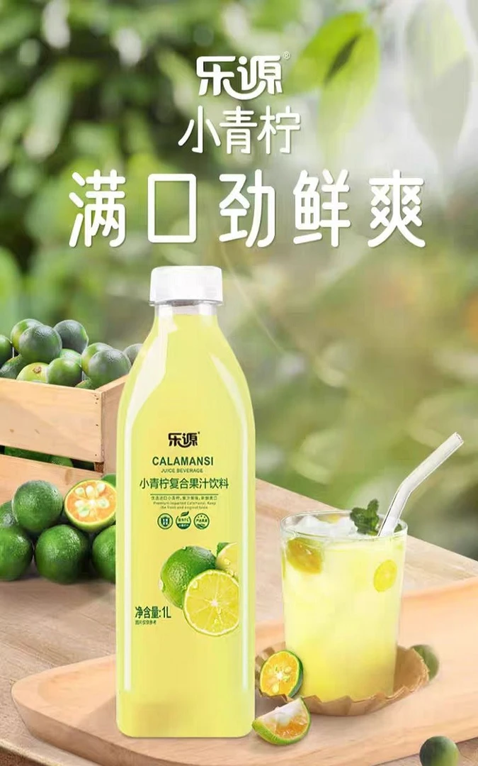 乐源小青柠汁果汁优选果香进口新鲜浓缩饮料整箱批发网红饮品