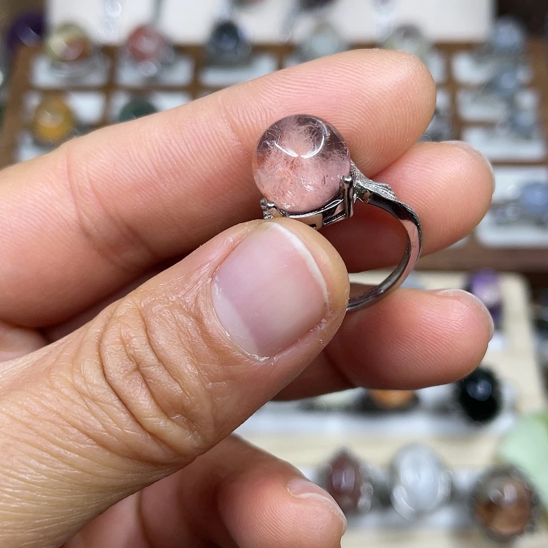 【闪购商品】银S925镶嵌珠宝半成品水晶戒指