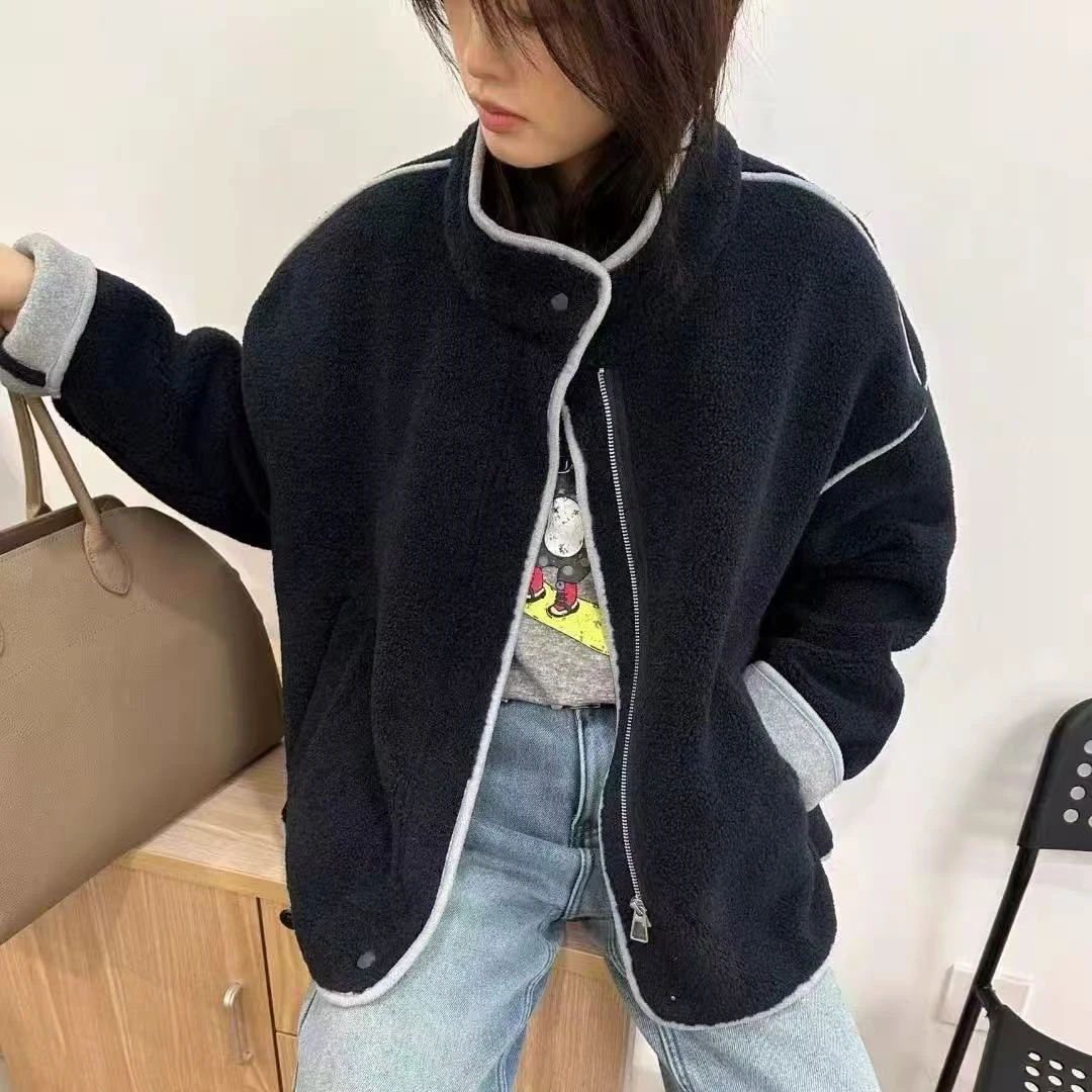 韩系简约风棉外套