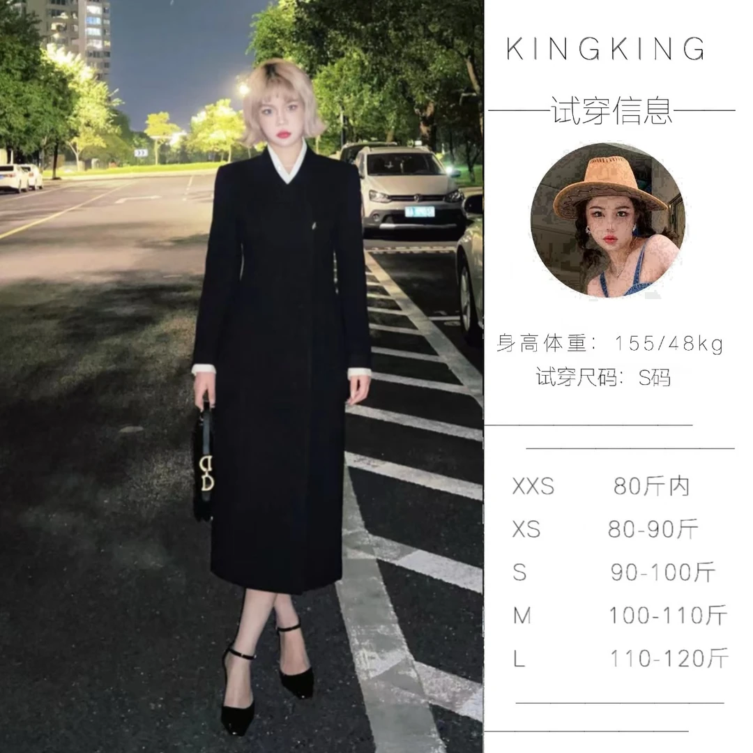 <K KING>【香岛夜色】小个子改版单面呢轻奢感秋冬羊毛百搭大衣