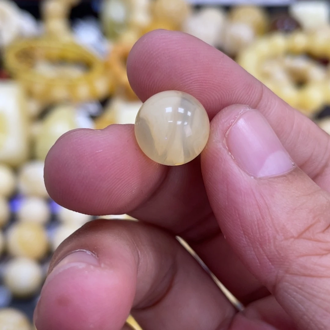 未镶嵌琥珀珠宝奇石12mm特色荧光