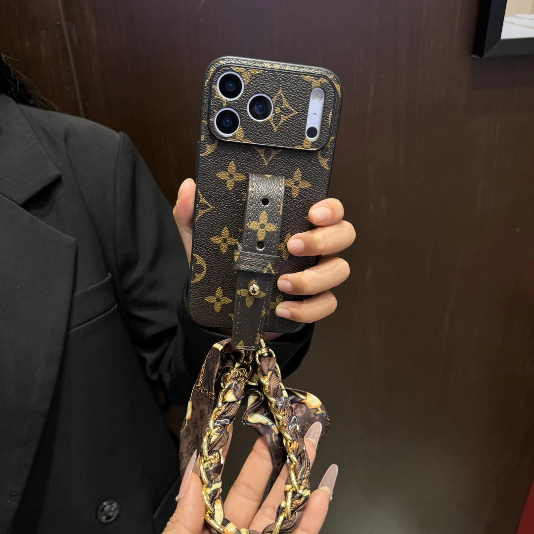 老花适用苹果17promax手机壳iPhone16手拿12腕带15潮牌14保护套13