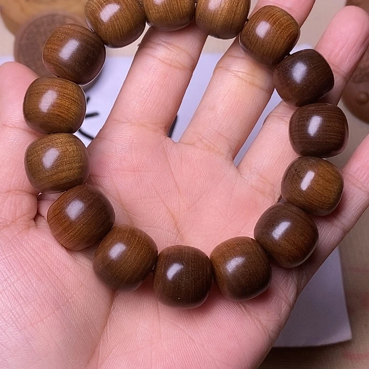 檀香木手串/手链老山檀香黑肉虎纹15/16檀香王沉水