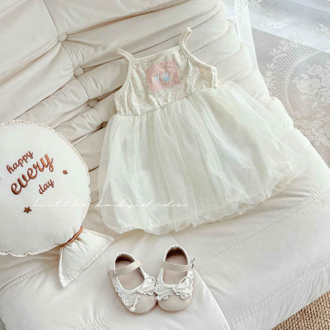2025夏季新品婴幼儿衣服女宝宝韩版公主裙女宝宝吊带连衣裙纱纱裙