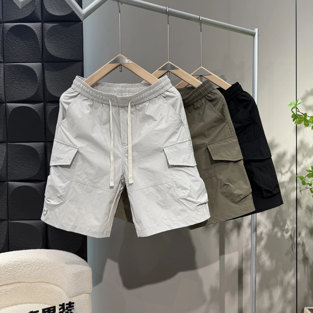 2025夏季男士宽松直筒休闲短裤工装设计时尚百搭五分裤3526