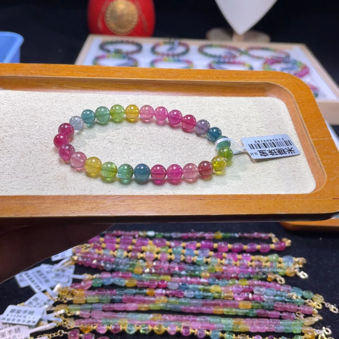 碧玺未镶嵌手链A16碧玺手链