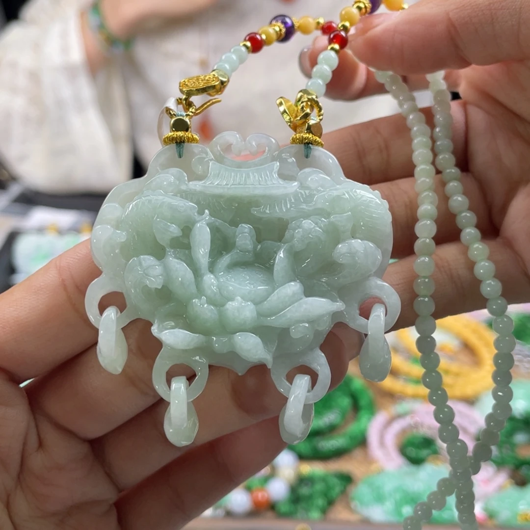 颈饰未镶嵌翡翠代编织