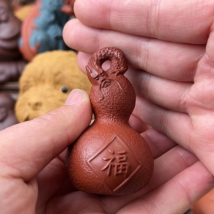 紫砂茶宠界**龙紫砂葫芦