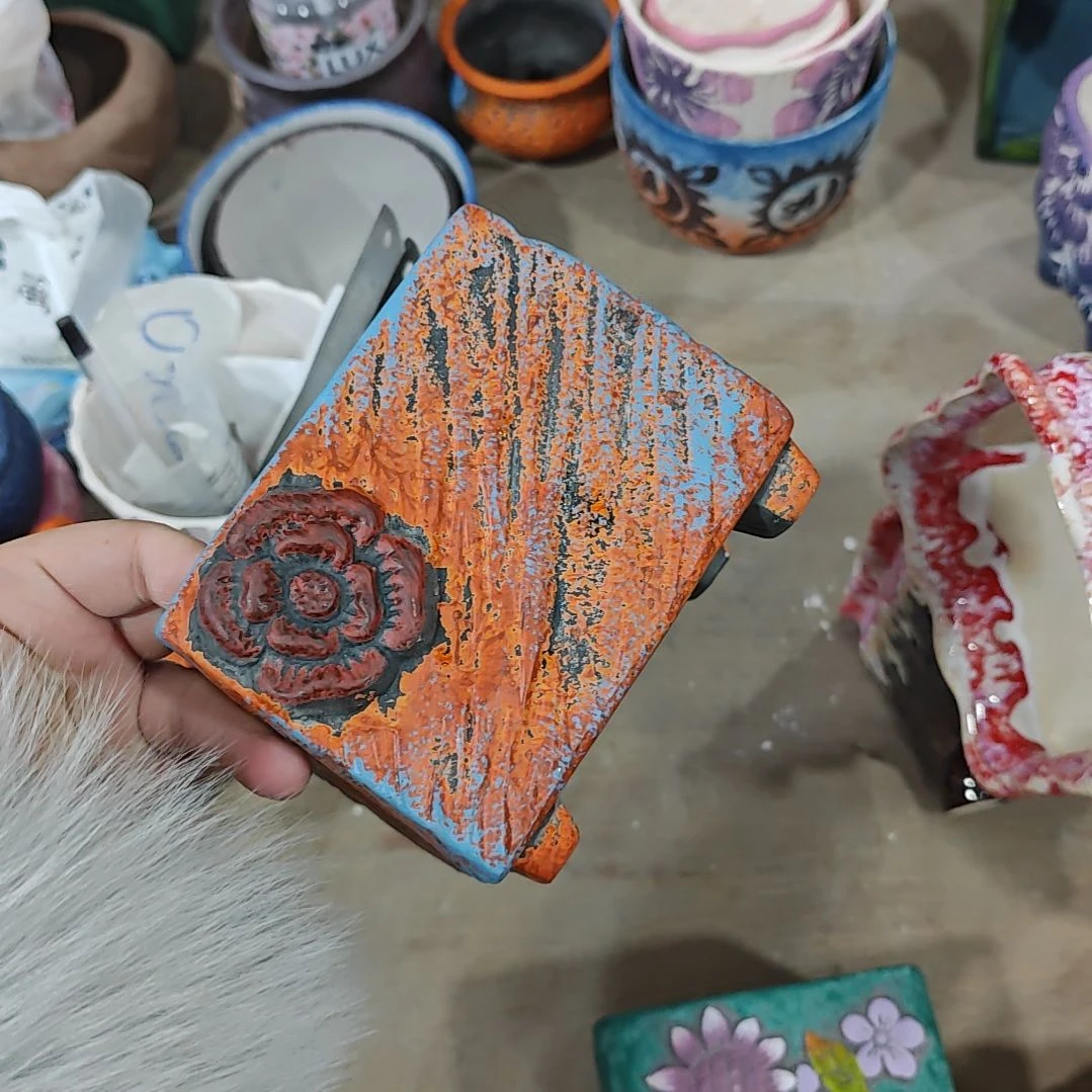 红陶吸水透气的白陶花盆凑满12发货