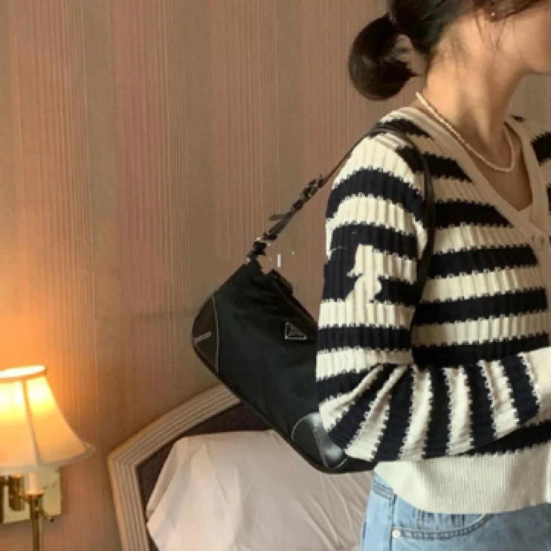 95新 Prada/普拉达 中古拼皮hobo腋下/全原/95新