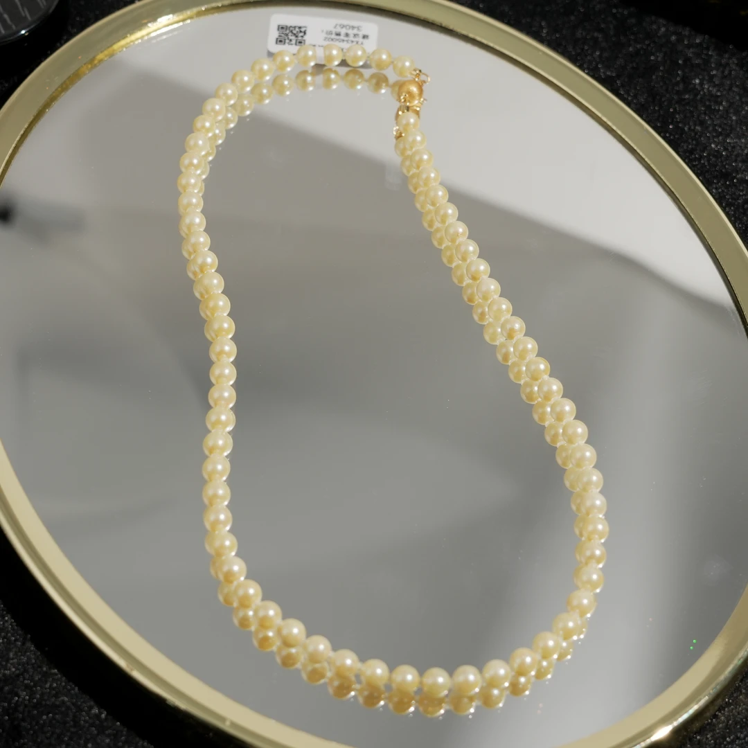【暹罗珠宝】天然强光海水akoya‘羽皇金’珍珠全珠链 88017