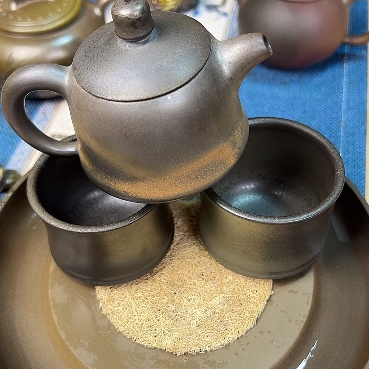 辰云柴烧坭兴陶一壶二杯