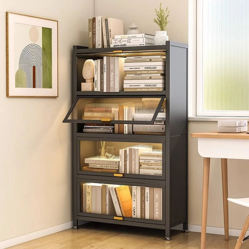 新款钢制书柜儿童书架绘本架储物收纳柜防尘柜客厅书柜家用书柜