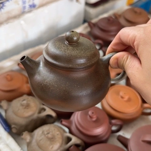 茶壶紫砂哈****厨柴烧壶紫泥料220c c