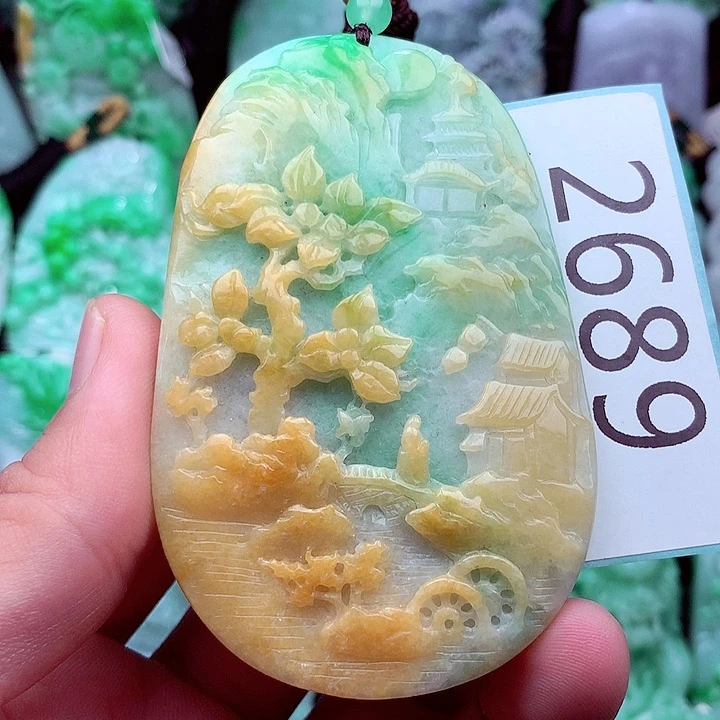 翡翠未镶嵌吊坠(不含链)