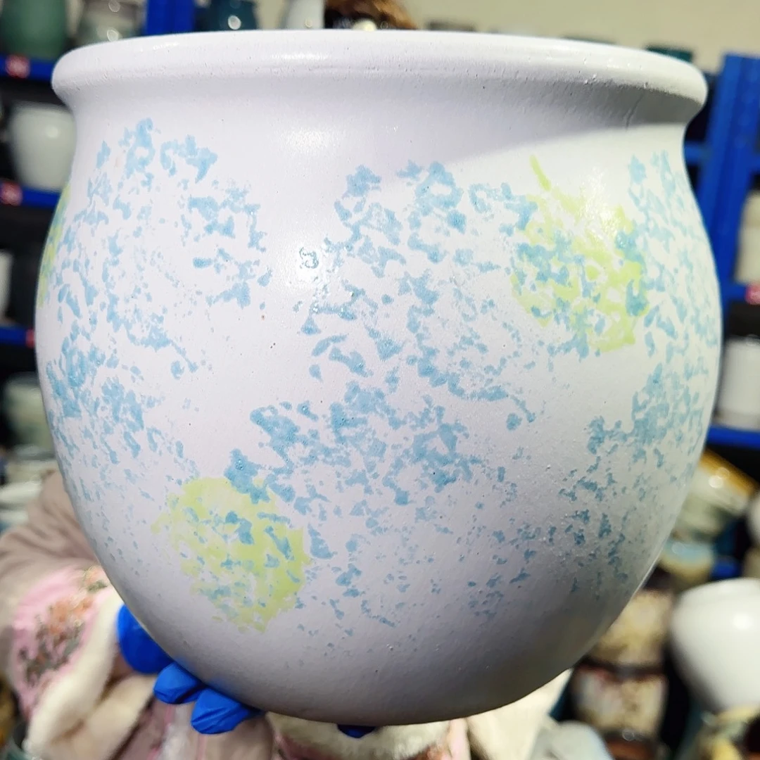 紫砂花盆高25口25