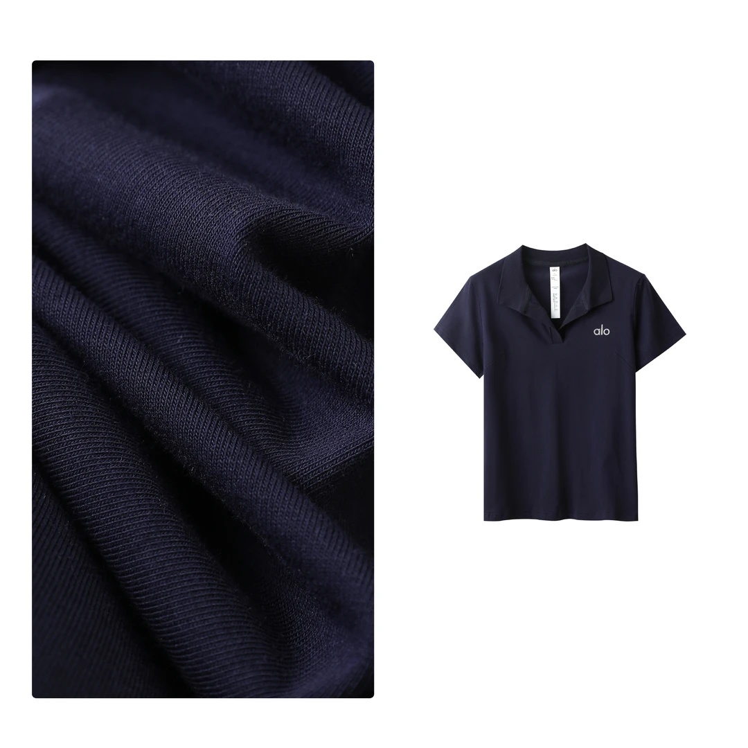 B 门店36&9！宝藏Polo衫」简约舒适穿搭美式复古短袖T恤女 C22214