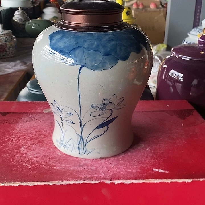 茶***澳瓷片陶瓷茶叶罐储物罐密封罐