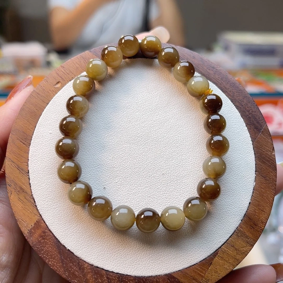 和田玉未镶嵌手串H55卡8