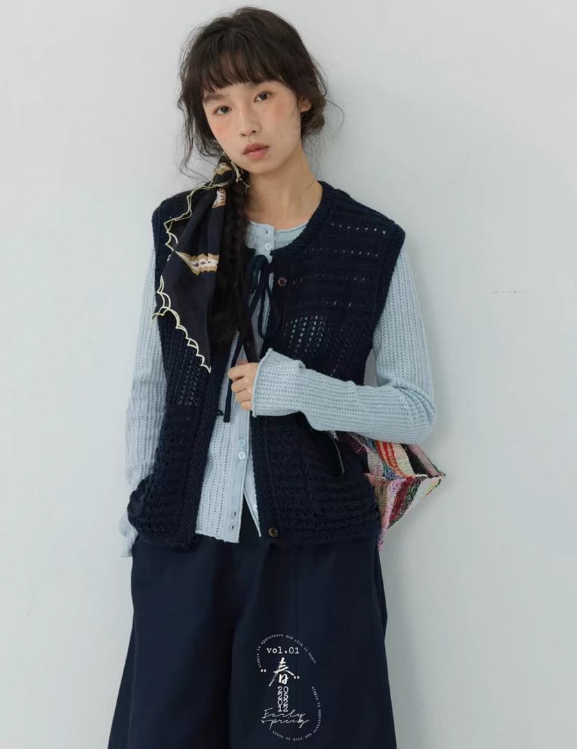 【白描】百搭春夏丝巾黑色