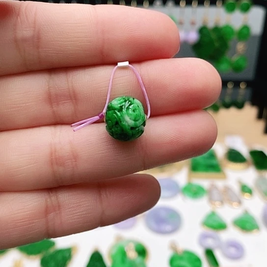 翡翠颈饰18K金镶嵌?***?挂件