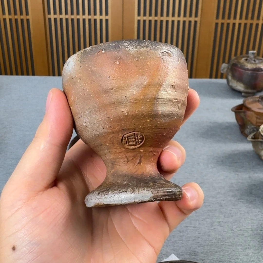 铃木黄弌 备前烧马上杯