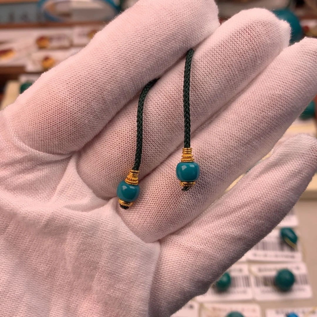 绿松石18K金镶嵌配饰凡