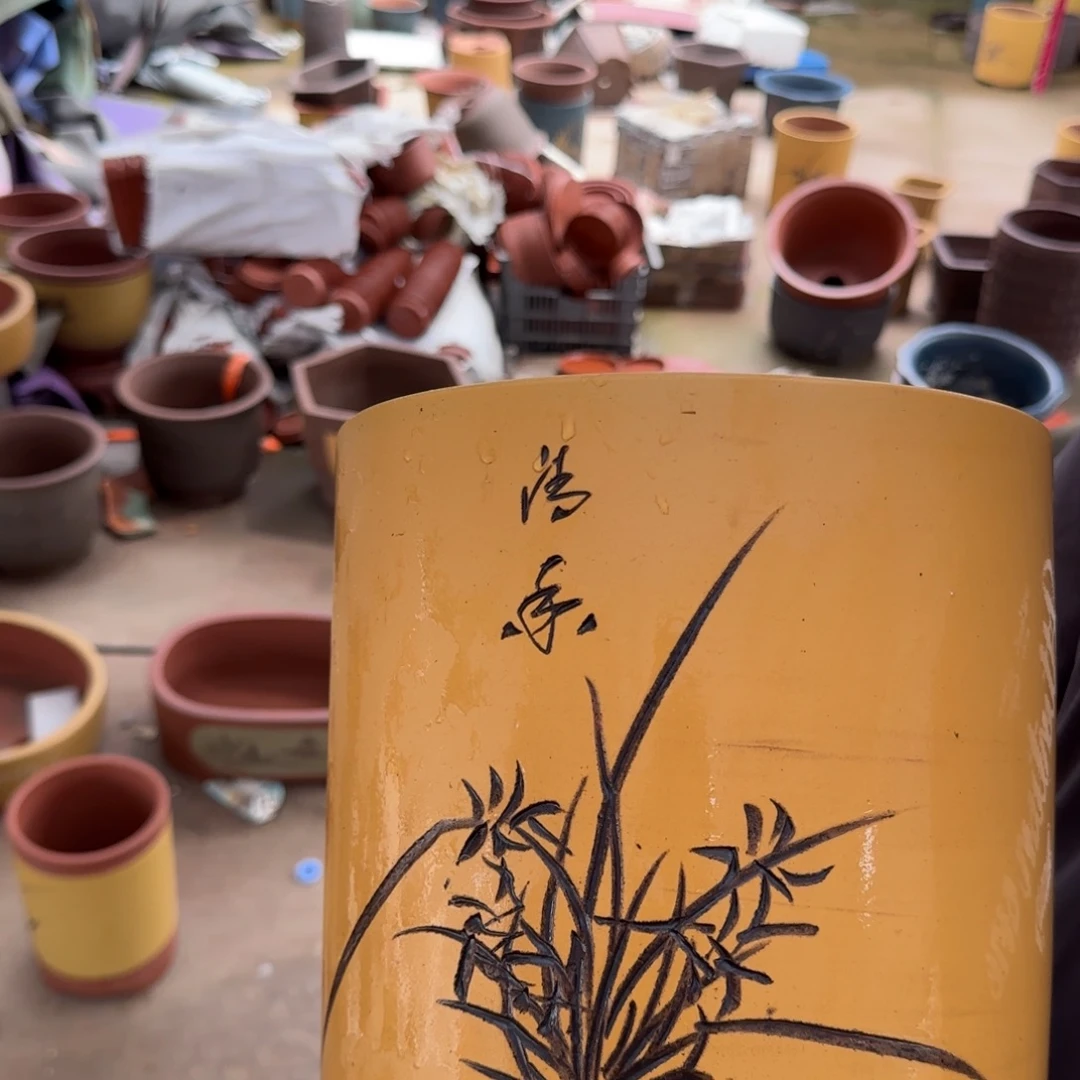 紫砂花盆口径17.22口径