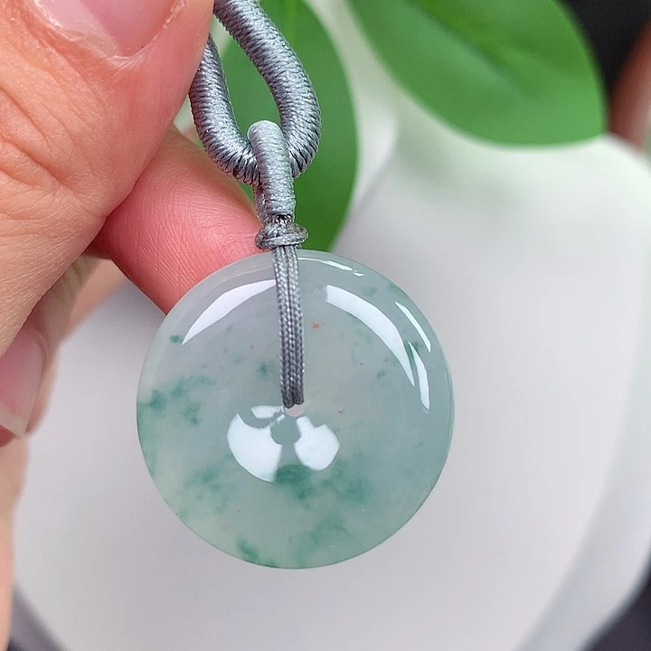 颈饰未镶嵌翡翠平安扣 24.6x5.4mm