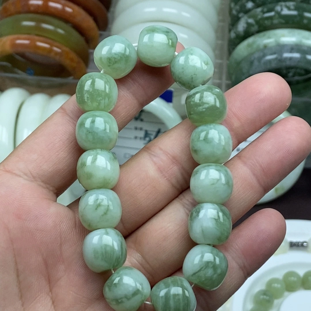 蛇纹石玉未镶嵌手链