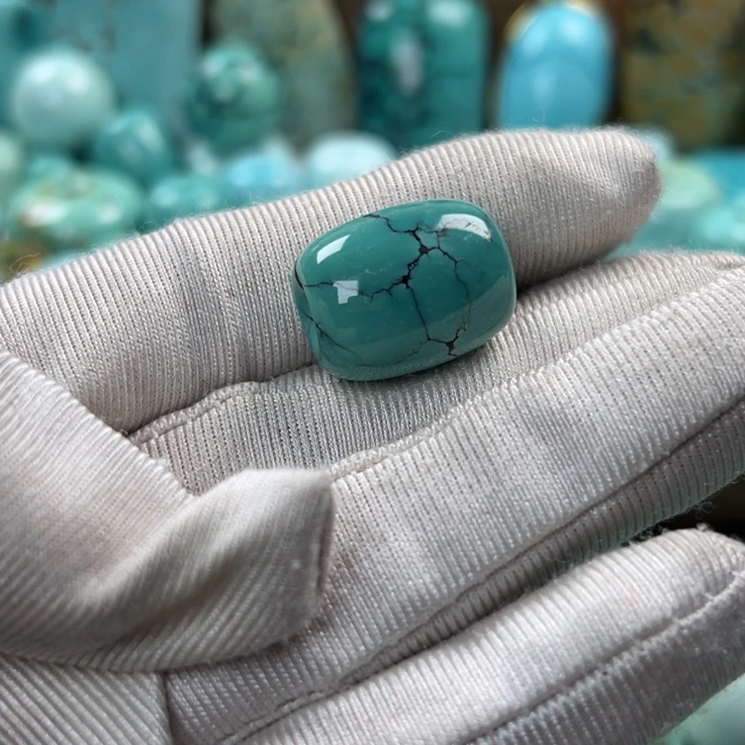 绿松石未镶嵌喇叭空桶珠