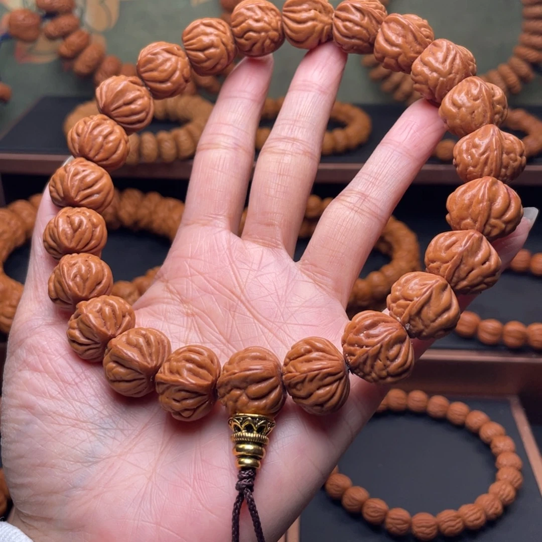 手串桃核17盘龙爆肚