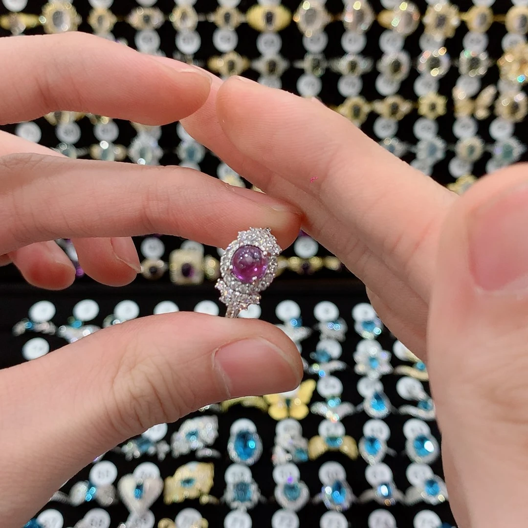 紫晶戒指银S925镶嵌l****.