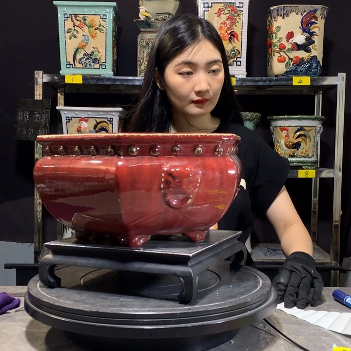 牛*石湾盆 盆景盆