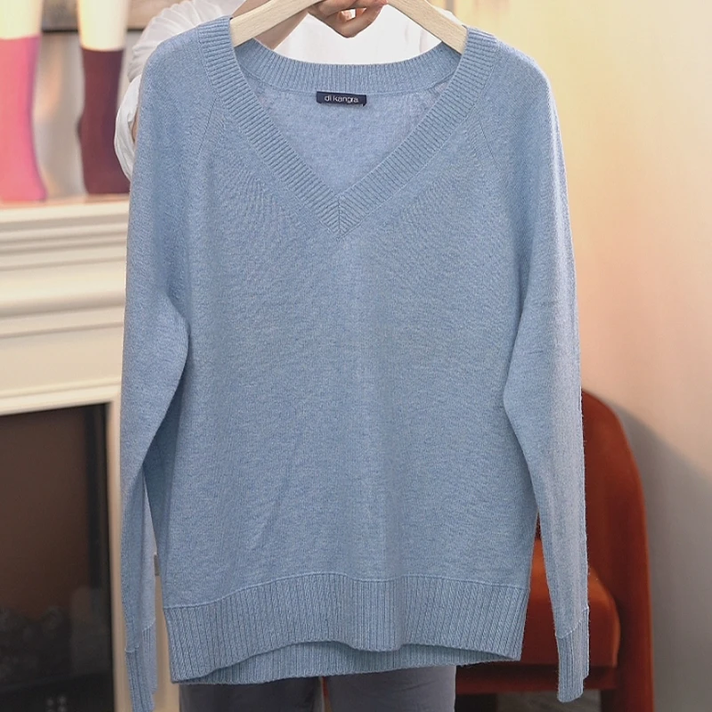 活动款——女士休闲V领针织衫