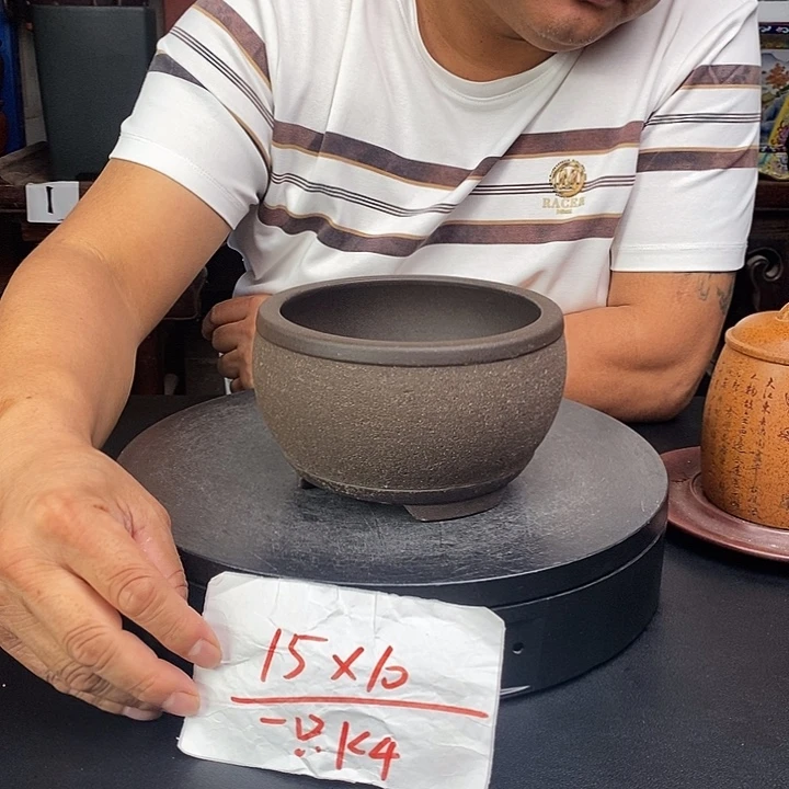 紫砂花盆货号一只KK4