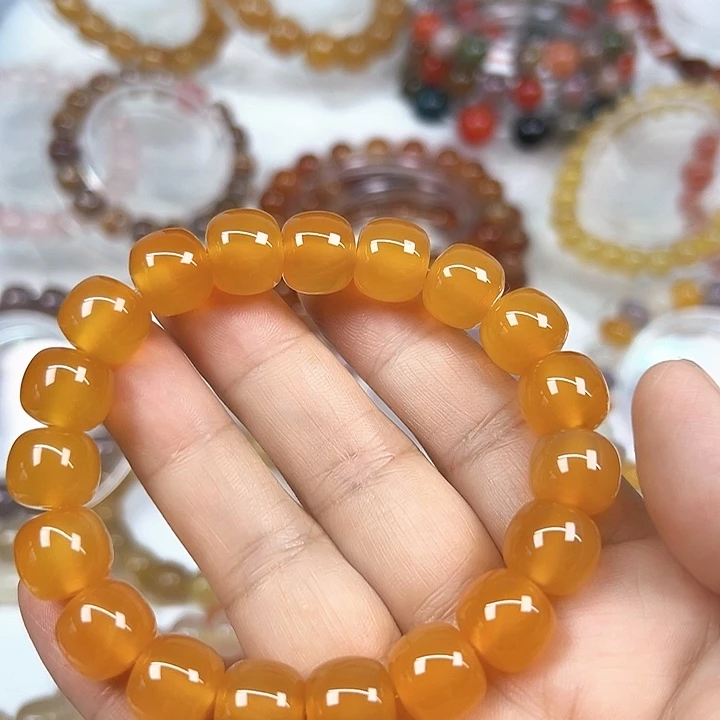 S***扬玛瑙/玉髓合金玛瑙玉髓手链卡十