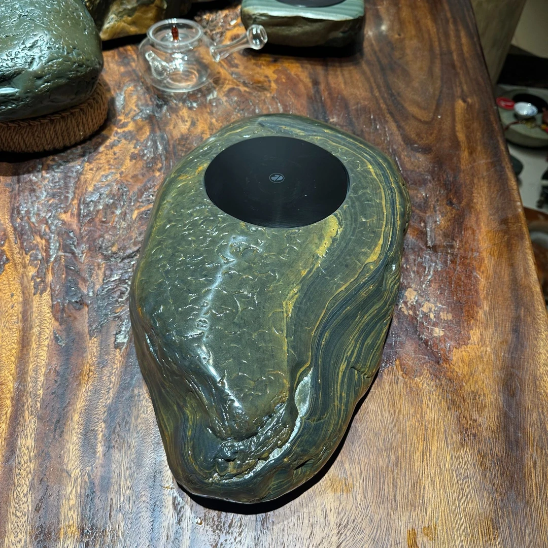 贵州奇石茶炉煮茶器电陶炉煮茶器家用茶道煮水创意耐热一体绿色