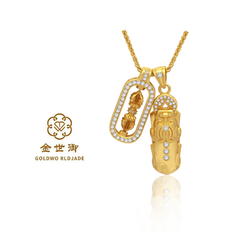 JINSHIYU/金世御 精致金刚杵貔貅轻奢风吊坠坠链