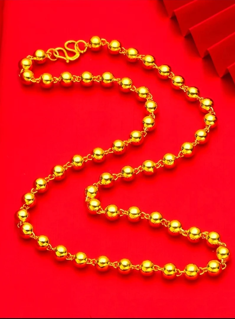 合金项链 【圆珠项链】男士时尚百搭光珠光面百搭大气大气