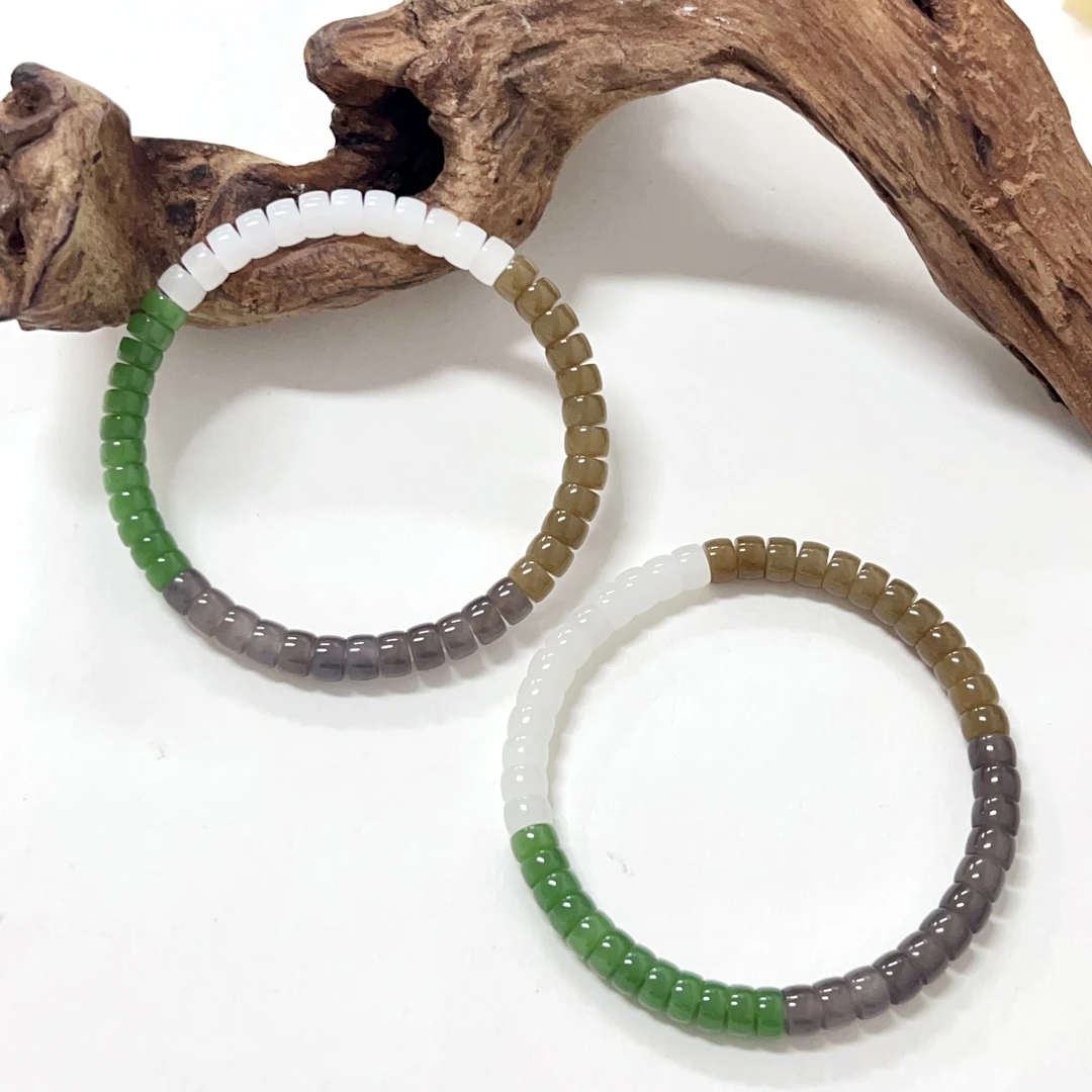 【小宝珠宝】22 S39934-和田玉手串-多样性发一件-6mm