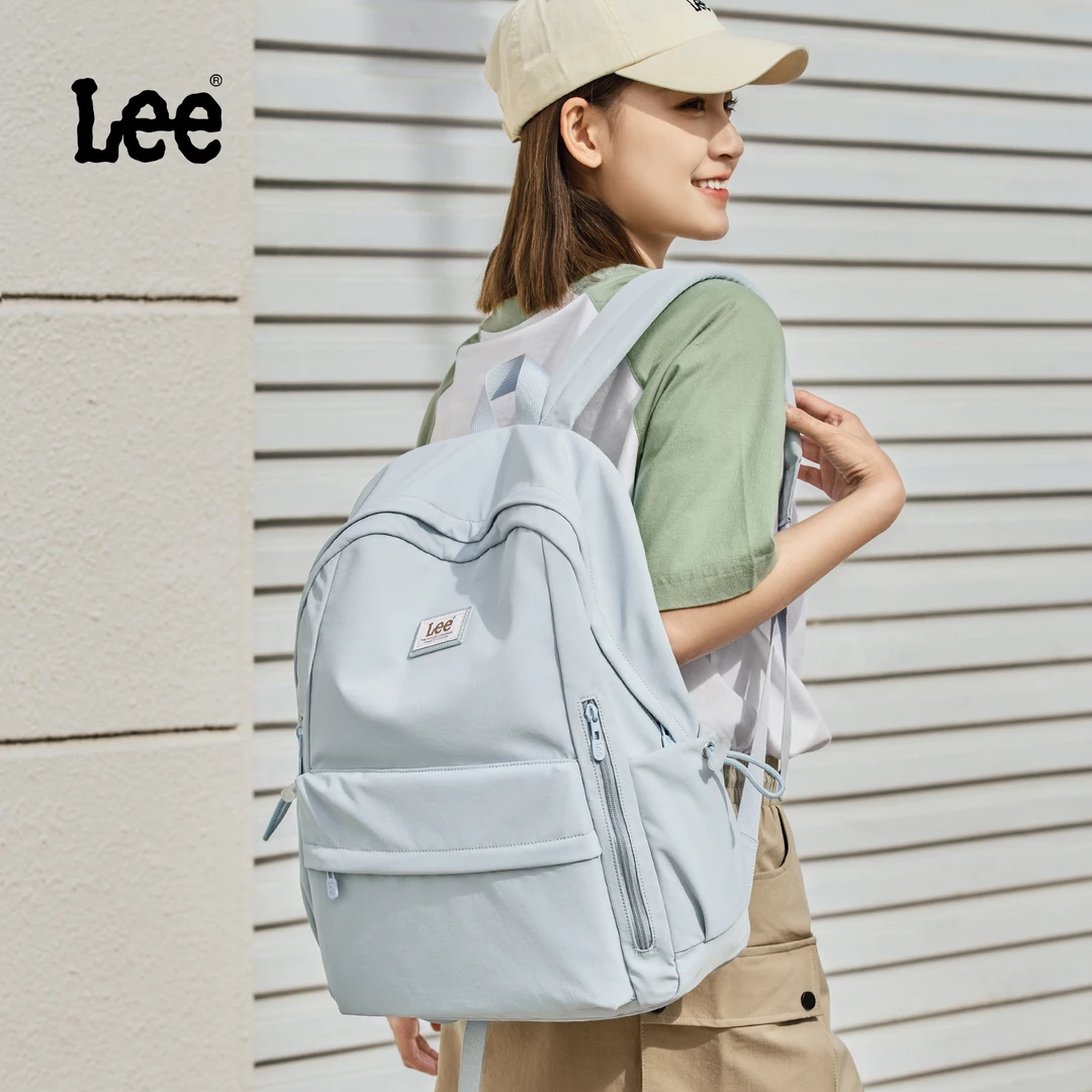 Lee新款旅行轻便双肩包男女高中学生上课书包通勤大容量电脑背包