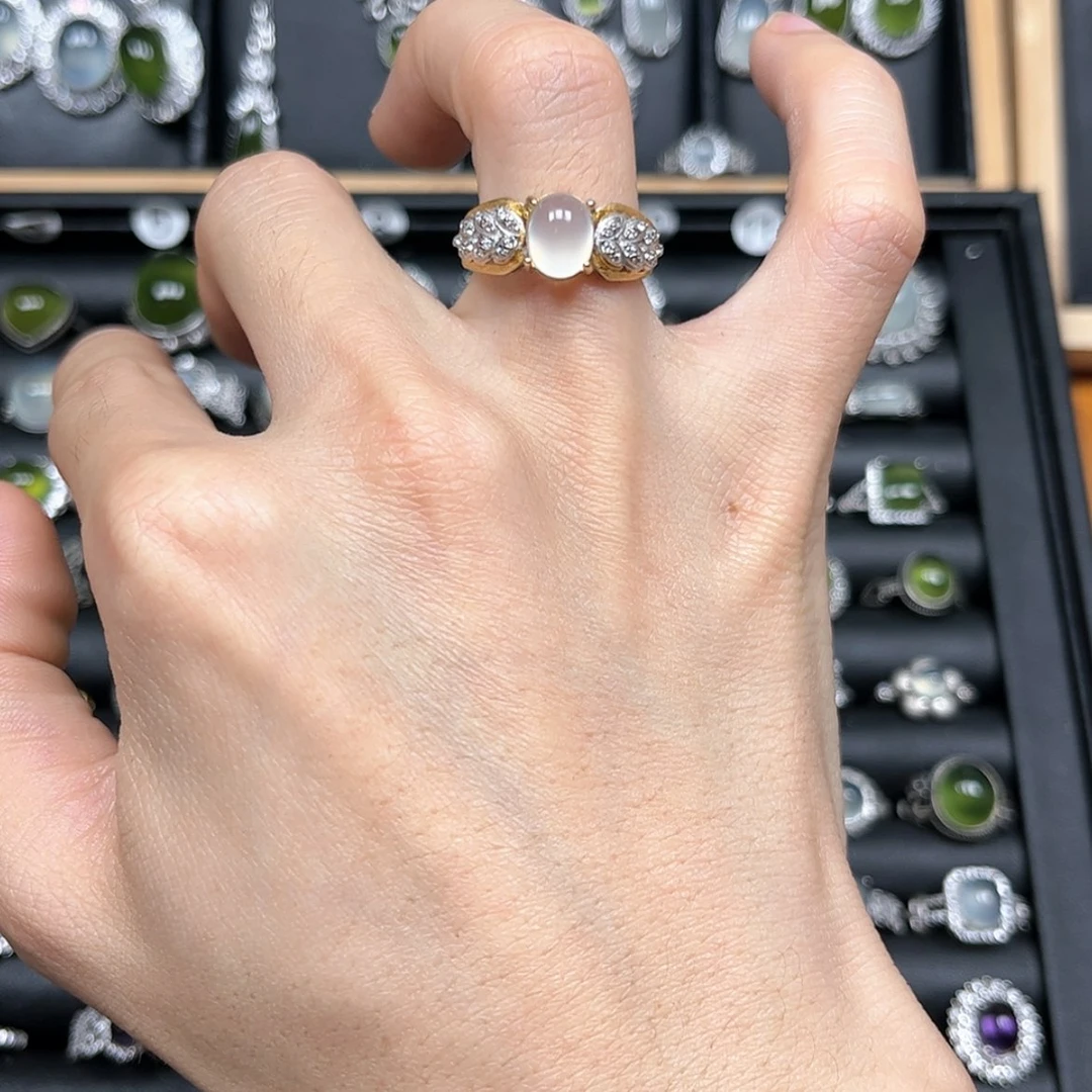 【闪购商品】岫玉颈饰银S925镶嵌倔***子