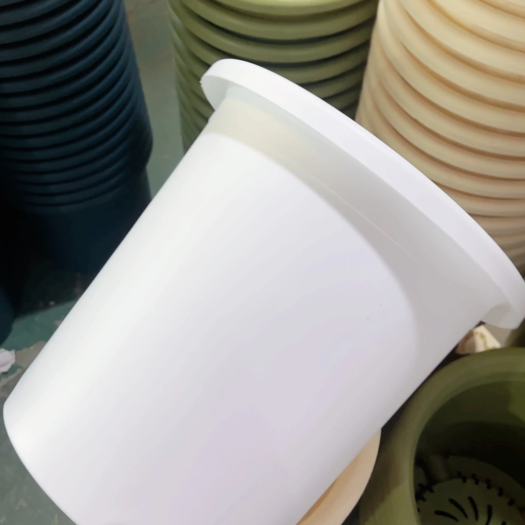 树脂四季盆7#无拖纯白3