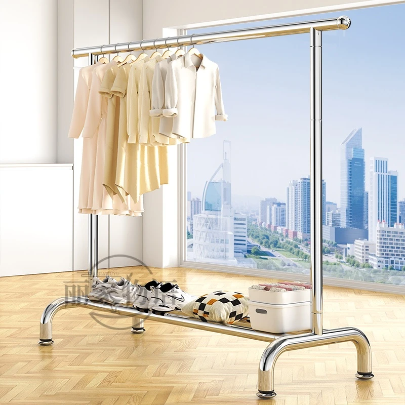 不锈钢晾衣架落地衣架子衣帽架家用挂衣架衣服架阳台晾衣服晒衣架