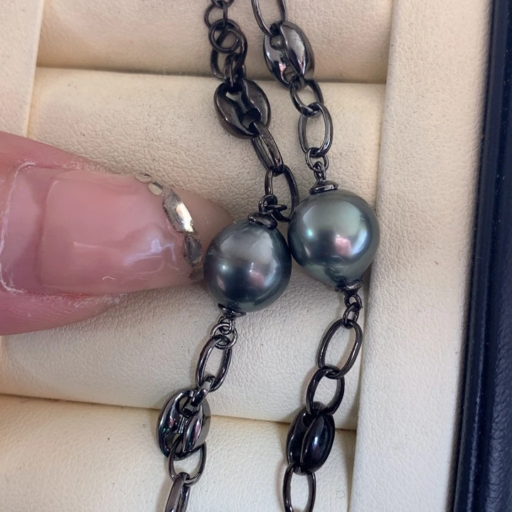 银S925镶嵌手绳海水珍珠