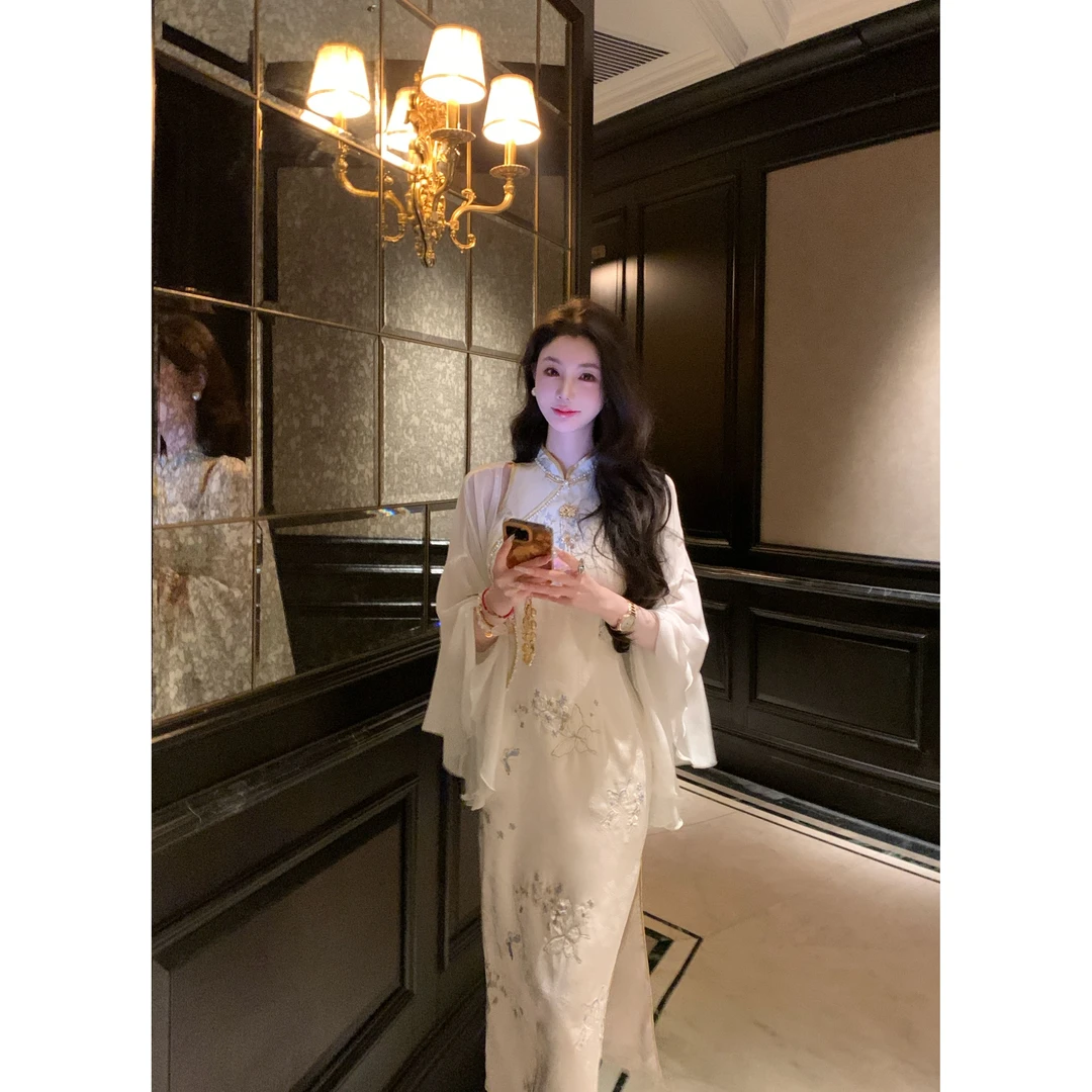 【雅乔定制】琉璃金銮外披 春夏百搭飘逸雪纺外套DYYK-24112078