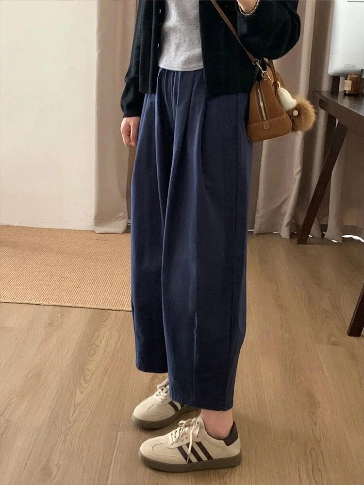 【现货 婷哥定制 盛夏凉裤】夏季新款大码高腰八分裤休闲裤TGW41514